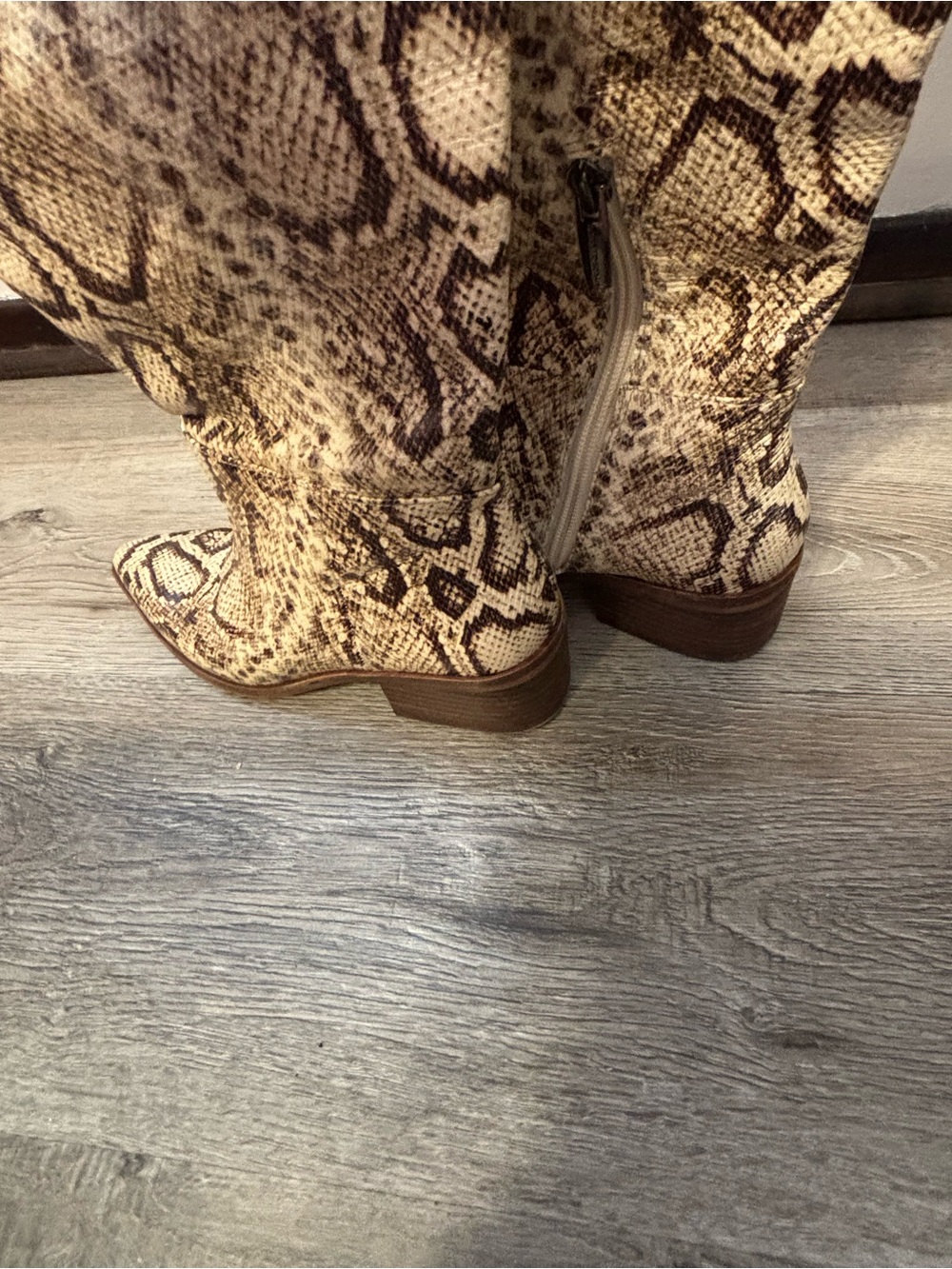 Vince Camuto snake print boots - Picture 4 of 16